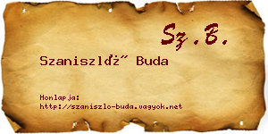 Szaniszló Buda névjegykártya